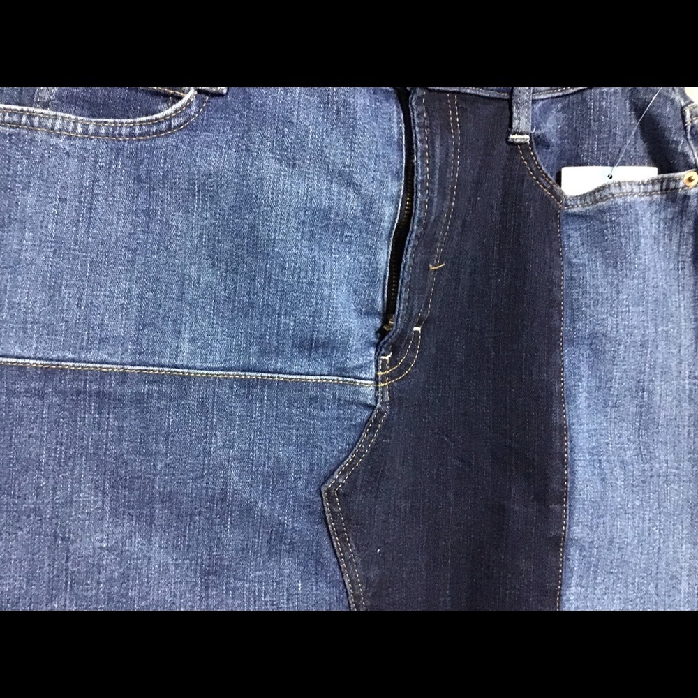 Colorblock jean skirt NWT - Picture 2 of 4